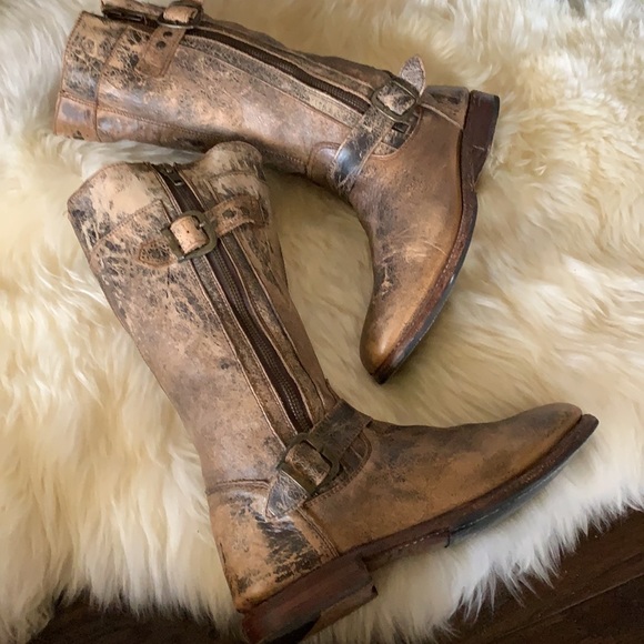 Bed Stu distressed leather tall boots